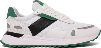 Michael Kors Wit Groen Kleurblok Sneakers - Heren - Sneakers - Wit - 42 1/2 EU - Leer - Schoenen