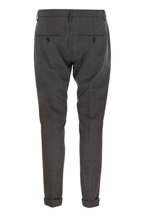 Dondup Mens Gaubert - Fresh Wool Trousers - Grey - Size 32 (Waist)