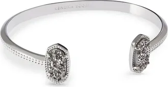 Kendra Scott Elton Station Cuff Bracelet in Platinum Drusy/silver at Nordstrom