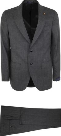 Sartoria Latorre Tweedelig pak met twee knopen - Heren - Business pakken - Grijs - L - Tweed - Kostuums