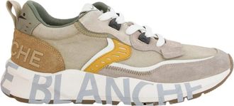 Voile Blanche Beige Sneaker voor een stijlvolle uitstraling - Heren - Sneakers - Beige - 45 EU - Leer - Schoenen