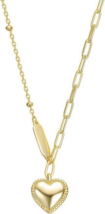 Genevive 14K Plated Pendant Necklace