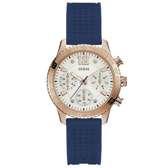 Guess W1025L4 Analogue Silicone WoMens Watch - Navy - One Size