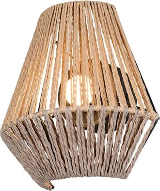 Reality Applique LED, filato di carta, marrone, 18,5x19x13 cm, Lira