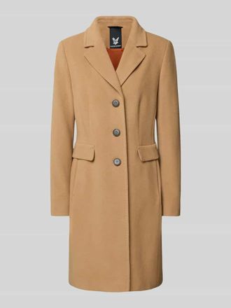 Fuchs Schmitt Wollmantel mit Kaschmir-Anteil und Pattentaschen in Camel, Größe 36