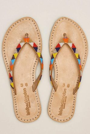 Laidbacklondon Womens Seri Sandals In Tribal Green