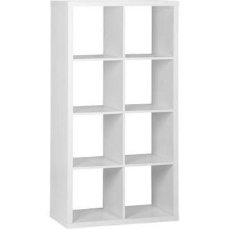 Sweeek 4-level bookshelf with 8 compartments White 76x39x146 cm - Basiks