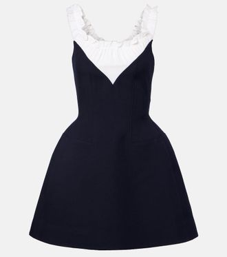 Shushu/Tong Ruffled wool and silk minidress