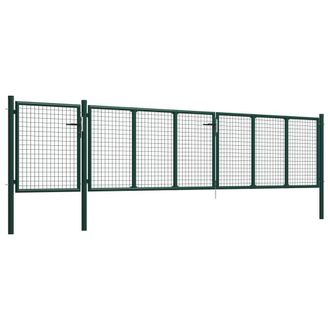 Berkfield Home Garden Gate Steel 500x75 cm Green