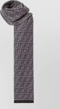 Fendi wool jacquard scarf