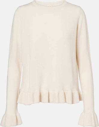 Jardin Des Orangers Pullover in lana e cashmere con volant