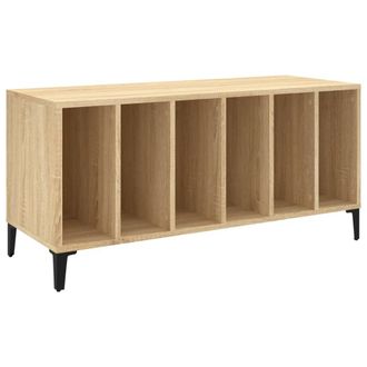 vidaXL Mueble Discos Madera Contrachapada Roble Sonoma 100x38x48 Cm Vidaxl