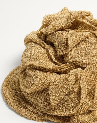 Valentino Garavani Sciarpa Knitted In Lurex Donna ORO UNI