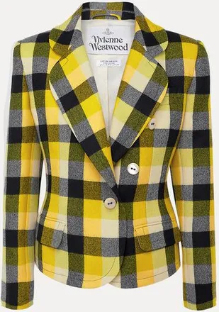 Vivienne Westwood Georgia Jacket Check Wool Pixel-check 40 Women