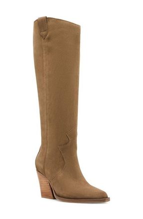 Blondo Opal Waterproof Leather Knee High Boot in Taupe Suede at Nordstrom, Size 6.5