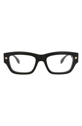 McQ by Alexander McQueen Optical Glasses in Black Black Transparent at Nordstrom Rack