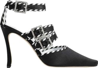 Manolo Blahnik Dames, Schoenen, Zwart, Maat: 40 EU Satijn