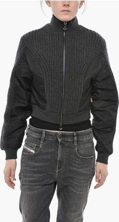 Diesel Knit Bomber M-ODENA With Nylon Inserts size Xs