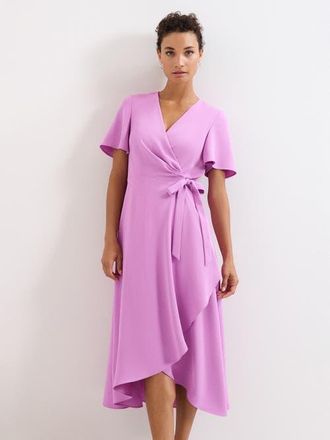 Phase Eight Julissa Wrap Midi Dress in Lilac at Nordstrom, Size 10