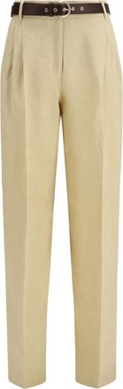Max Mara Womens Trousers Mstsumero Linen Batavia Colonial