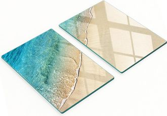 OEM Tablas De Servir De Cristal Para Cocina Con Estampado De Olas De Playa, 2 X 40 X 52 Cm