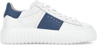 Hogan Gestreepte Sneakers - Heren - Sneakers - Wit - 45 EU - Schoenen