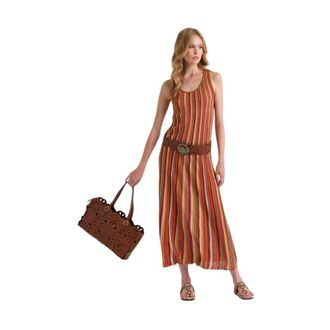 Maliparmi Midi Dresses, female, Multicolor, Size: XS Flexage Stripes Dress
