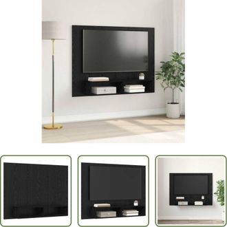 vidaXL vidaXL Armadio in legno - Set mobile TV Rovere Nero 120 x 23,5 x 90 cm Legno multistrato