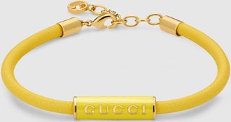 Gucci Bracelet With Enamel Gucci Leather