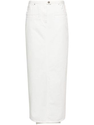 Courr&egrave;ges Heritage cotton skirt - Bianco