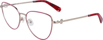 Longchamp Womens 54mm Rose Gold Red Opticals LO2158-718