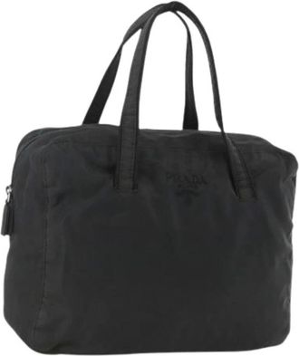 Prada Pre-owned Handbags, female, Black, Size: ONE SIZE Pre-owned Vintage Nylon Hand Bag