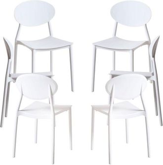 Regalos Miguel Packs Sillas Jard&iacute;n - Pack 6 Sillas But&aacute;n - Blanco