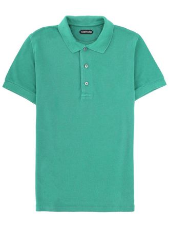 Tom Ford Lyocell Cotton Ribbed Cuffs Polo Shirt