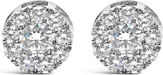 House of Brilliance 14KT White Gold 2.00 Cttw Lab Grown Diamond Halo Stud Earrings