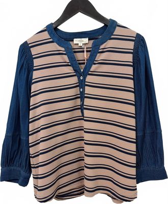 Entro Womens Striped Top In Mocha