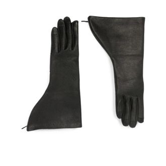 Rick Owens Flared Handschoenen - Dames - Accessoires - Zwart - Maat: 8 1/2 IN Leer