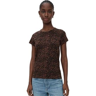 Rag & Bone Womens All Over Leopard Tee, Brown Multi