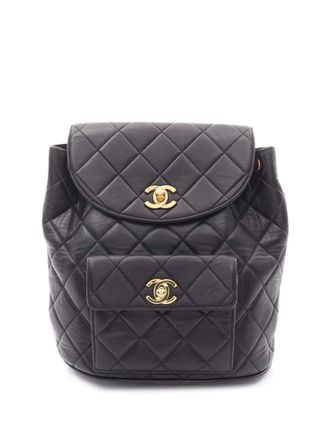 Chanel 1994-1996 Quilted Lambskin Duma backpack - women - Lambskin - One Size - Black