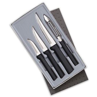 Rada 4-Piece Meal Prep Knife Set in Gift Box in Black at Nordstrom