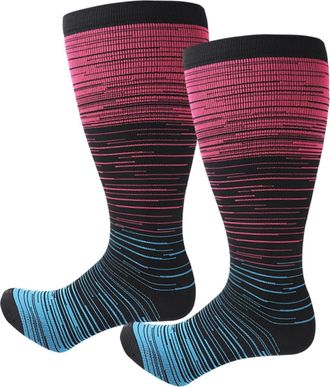 Generic Compression Socks for Women Plus Size,Running Stockings - Plus Size Compression Socks Wide Calf Knee High Socks for Support