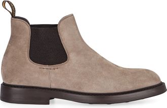 Doucal's Mens Chelsea Boots Suede, Mink Leather