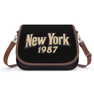 Generic New York Crossbody Bags for Women Fashion Leather Shoulder Handbags With Adjustable Strap