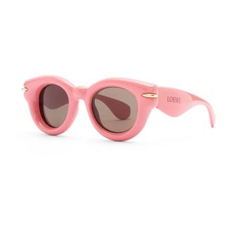 Loewe Sunglasses, female, Pink, 46 MM, Round Inflated Sunglasses