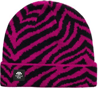 Turtle Fur Recycled Zebralicious Beanie Purple