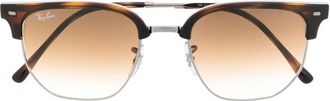 Ray-Ban tortoiseshell-bridge detail sunglasses - unisex - Metal/Acetate - 53 - Brown