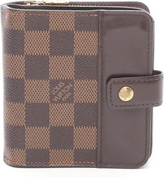 Louis Vuitton Brown Leather Pvc Wallet (Bi-Fold) (Pre-Owned)
