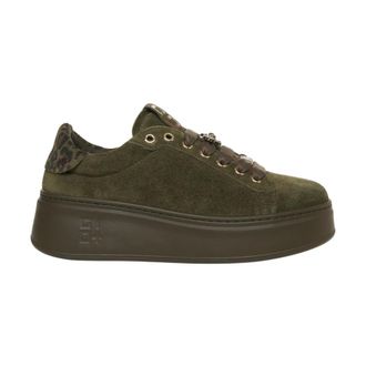 Gio+ Green Trainers with Animal Print Accent