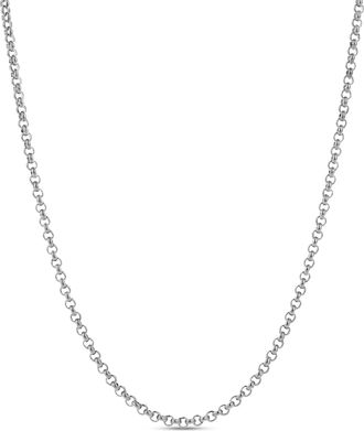 LuvMyJewelry Masato Bold Rolo Chain Necklace 925 Silver