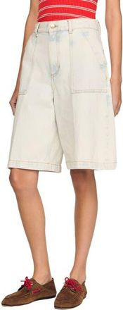 Sandro Washed denim Bermuda shorts in Light Bu Jean at Nordstrom, Size 36 Eu